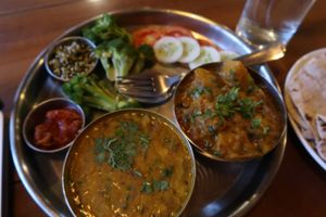 Vegan thali 🙏 at Nireas Healthy Haven in Palolem