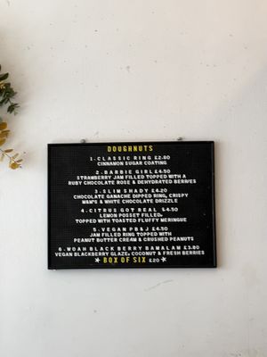 Doughnut choices   at Perk Cafe in Inverness