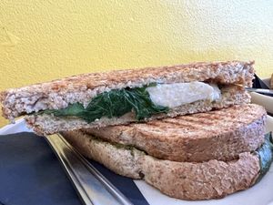Vegan toastie   at Perk Cafe in Inverness