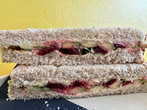 Vegan sandwich   at Perk Cafe in Inverness