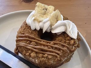 Vegan doughnut (change each month)   at Perk Cafe in Inverness