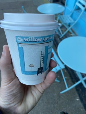 Oat latte  at Willow Grove in Glasgow