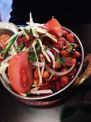 Worlds best chick pea dish at Popadom in Chatham