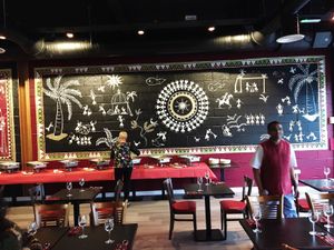 Inside the restaurant  at Popadom in Chatham