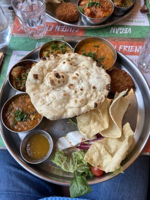 vegan thali  at Tamatanga in Birmingham