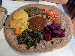 Veggie combo at Embilta Cafe & Restaurant in Atlanta