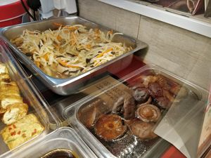 Bamboo shoot and stewed mushroom at Jiak Zhey 吃斋 - White Sands in East Singapore