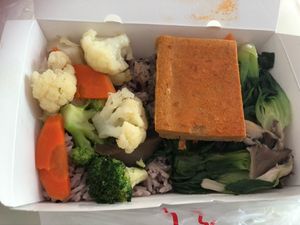 Bento set with food panda delivery.  at Jiak Zhey 吃斋 - White Sands in East Singapore