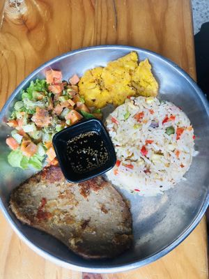 Filete Apanado  at Vegan'us Cocina Feliz - Puente Aranda in Bogota
