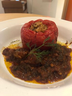 Stuffed pepper at Newport in Tokyo