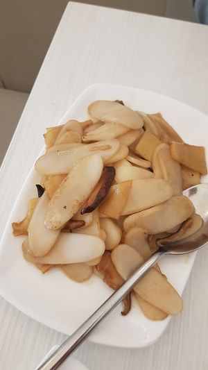 Bamboo and shiitake mushrooms rice gnocchi at Hong Kong in Bologna