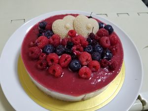 berry and raw cacao cake with blueberries, raspberries and mulberries, 15 cm, 6800 jpy plus tax at La Primeur in Zushi