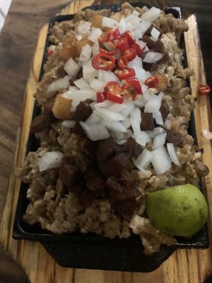 Vegan sisig was just okay. at Cosmic - Poblacion in Makati