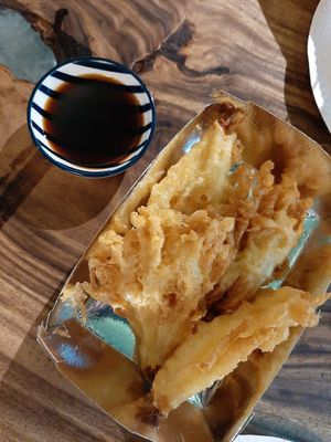 Enoki mushroom tempura at Cosmic - Poblacion in Makati
