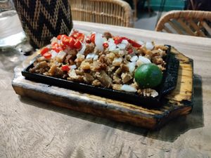 The best sisig! at Cosmic - Poblacion in Makati