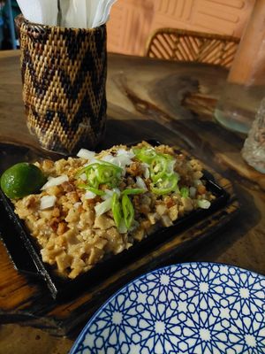 oily "Sisig" (P 295 + Service 10%) at Cosmic - Poblacion in Makati