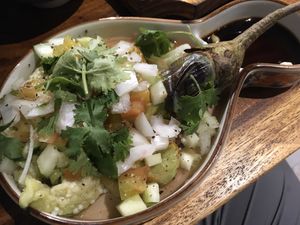 Eggplant salad at Cosmic - Poblacion in Makati