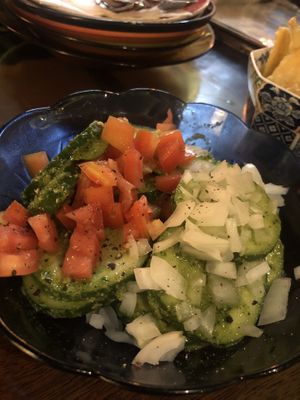 Cucumber salad  at Cosmic - Poblacion in Makati