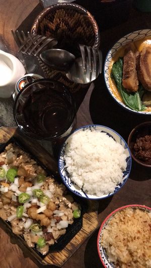 Sisig and kare kare at Cosmic - Poblacion in Makati