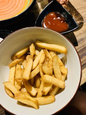 Standard fries (taken after 2/3rds eaten!) at Cosmic - Poblacion in Makati