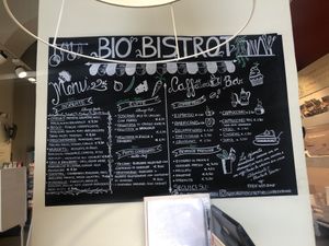 Menu with an entire vegan section  at NaturaSi - Piazza Farnese in Rome