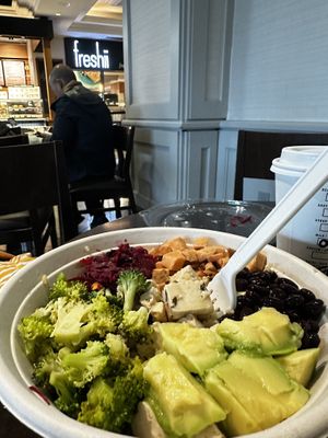 This was my quinoa bowl 🍲- it was ok but not great  at freshii in Niagara Falls