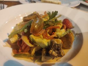 Avacado appetizer at Caléndula in Mendoza