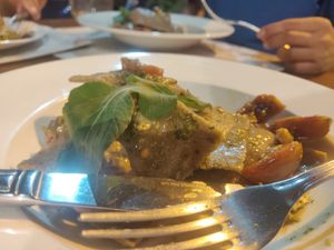 Vegan ravioli at Caléndula in Mendoza