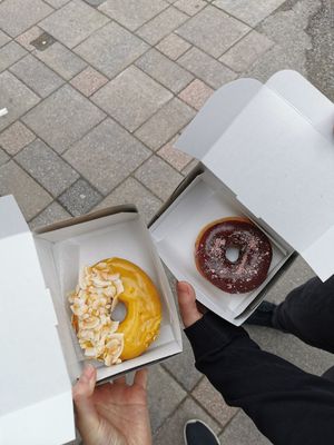 Mango coconut and Bumbleberry at SuzyQ Doughnuts - Hintonburg in Ottawa
