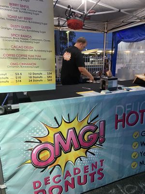 Super nice range of flavours  at OMG Decadent Donuts in Brisbane