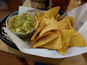 Guacamole and chips at Guacamole Gourmet Mexican Grill in Lisbon