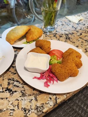 Heart-shaped falafel! at Abou Tayssir in Tangier