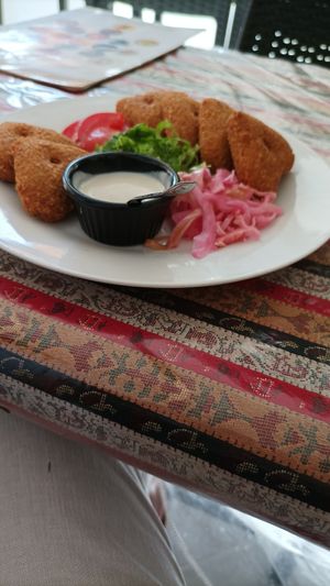 Falafel for 25 dirham. Great falafel!!! at Abou Tayssir in Tangier