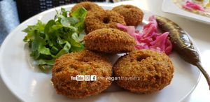 falafel, hummus, tabouleh and more. all together 130MAD / 13€ which is a little expensive for marocco at Abou Tayssir in Tangier