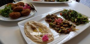 falafel, hummus, tabouleh and more. at Abou Tayssir in Tangier