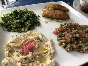 Vegan plate   at Abou Tayssir in Tangier