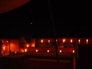 Nightsky from the roof top seating, can get a bit chilly, take a jacket !  at Dar Cherifa in Marrakech