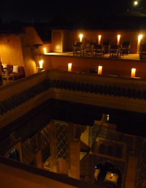 Roof top and ground floor at Dar Cherifa in Marrakech