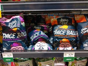 Vegan cheese puff balls and cinnamon balls at Whole Foods Market in Naples