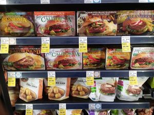 They have alot of vegan mock meats. This is only some of them. at Whole Foods Market in Naples