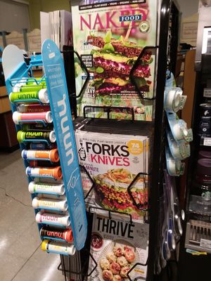 Some plant-based magazines at Whole Foods Market in Naples