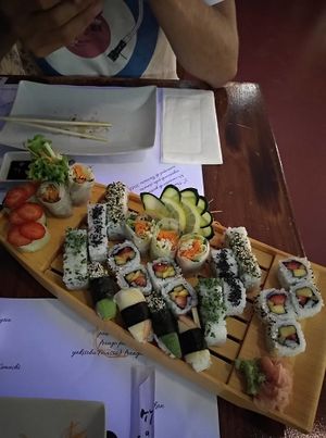 vegan buffet - fresh pieces at Sushi Ko in Barreiro