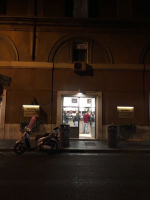 From outside at Gelateria La Romana in Rome