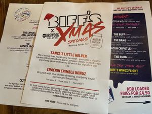 Menu  at Biff's x Brewdog - Dalston in North London