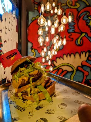 Tower of Power burger at Biff's x Brewdog - Dalston in North London