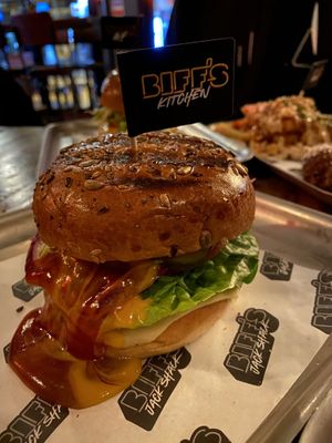 Huney, I shrank the jack burger at Biff's x Brewdog - Dalston in North London