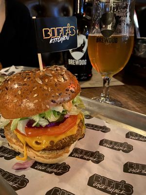 Big Jack burger  at Biff's x Brewdog - Dalston in North London