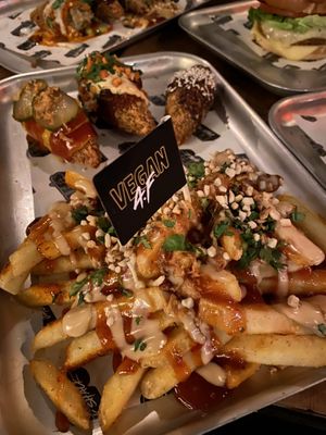 Loaded fries and wings  at Biff's x Brewdog - Dalston in North London