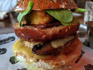 Lumberjack burger at Biff's x Brewdog - Dalston in North London