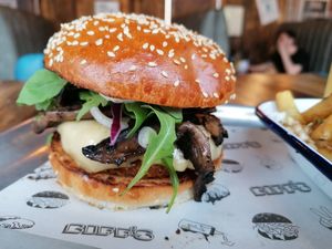 Truffle burger at Biff's x Brewdog - Dalston in North London